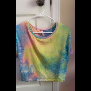 Tie-dye shot was wore